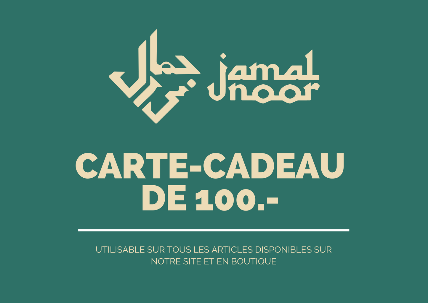 CARTES-CADEAUX - Jamal Noor
