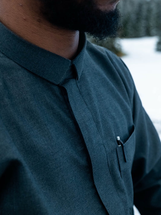QAMIS TALIB - GRIS ANTHRACITE - Jamal Noor