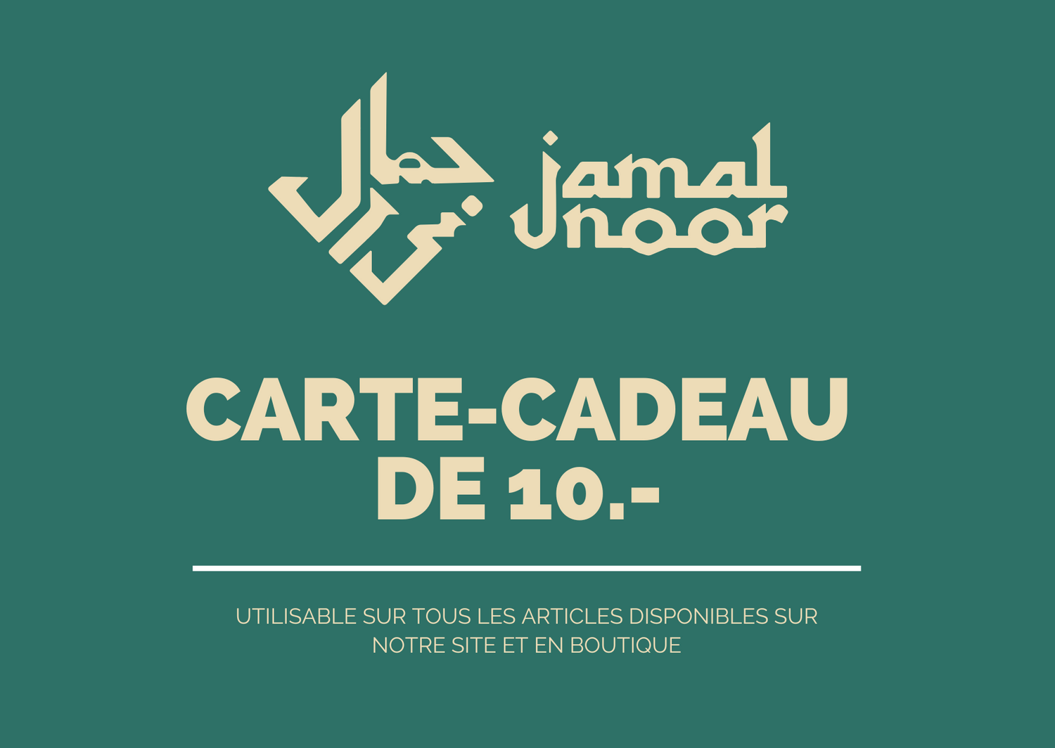 CARTES-CADEAUX - Jamal Noor