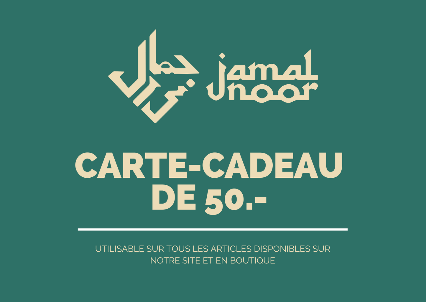 CARTES-CADEAUX - Jamal Noor