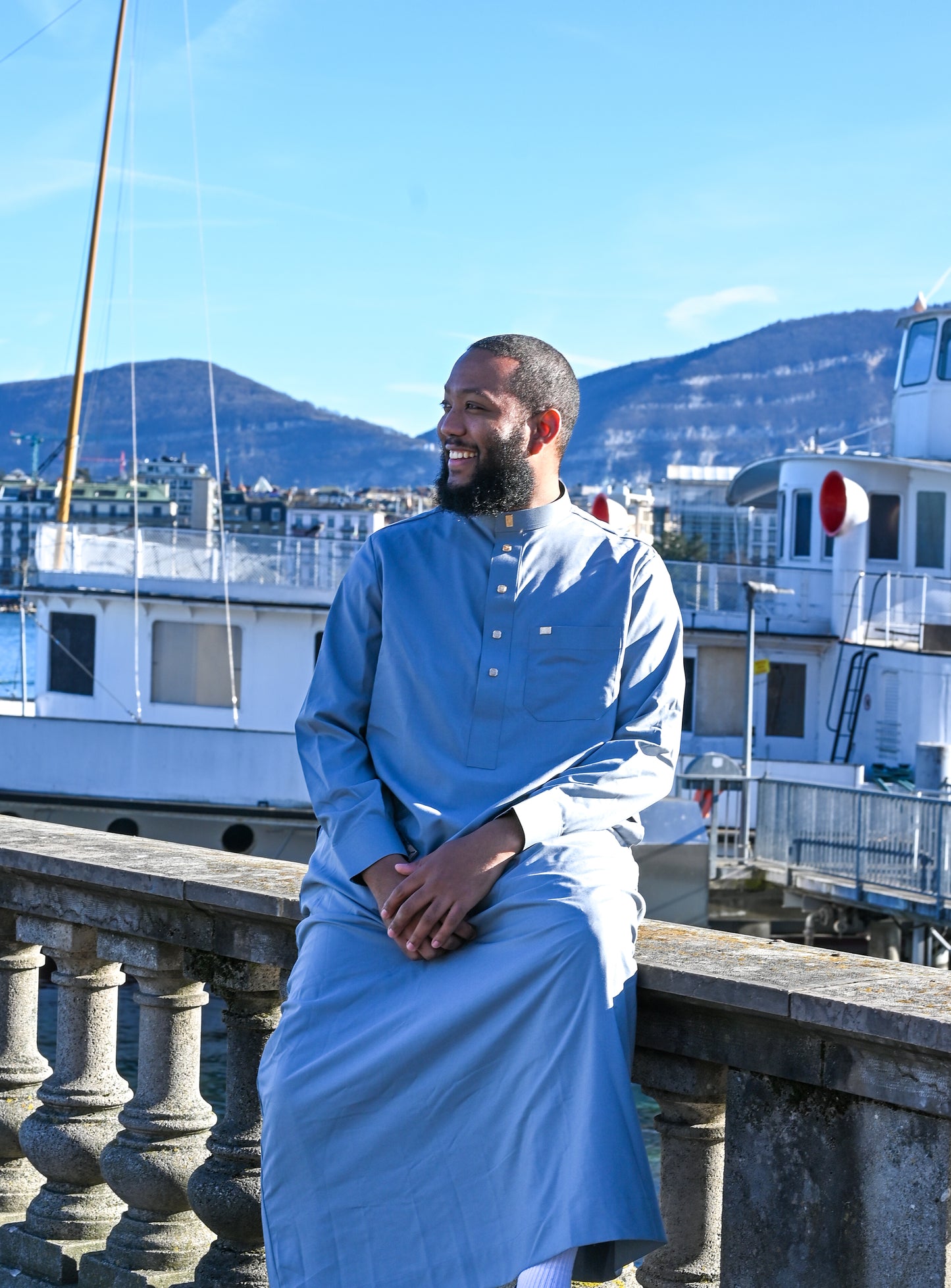 QAMIS NOOR - BLEU CLAIR