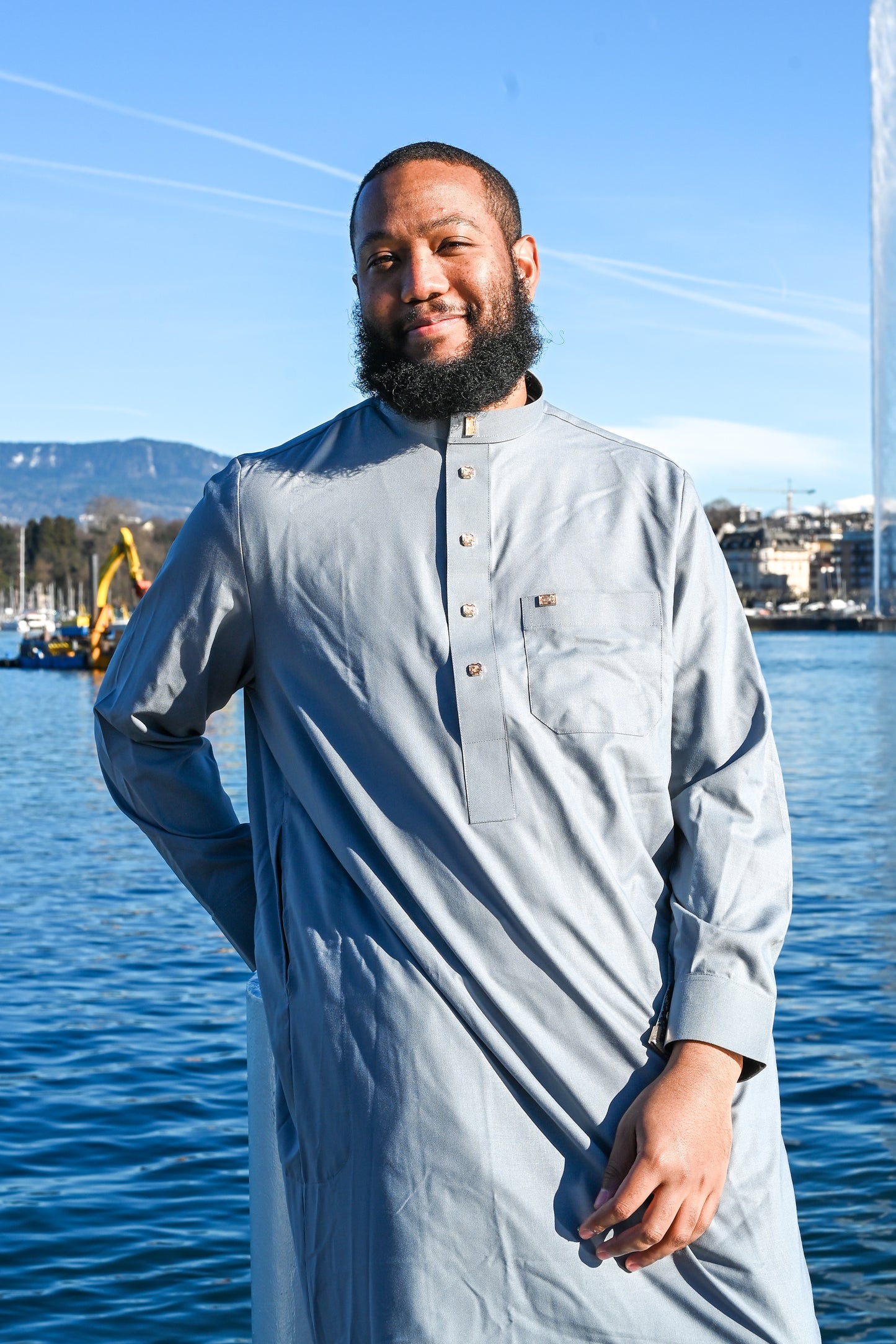 QAMIS NOOR - BLEU CLAIR