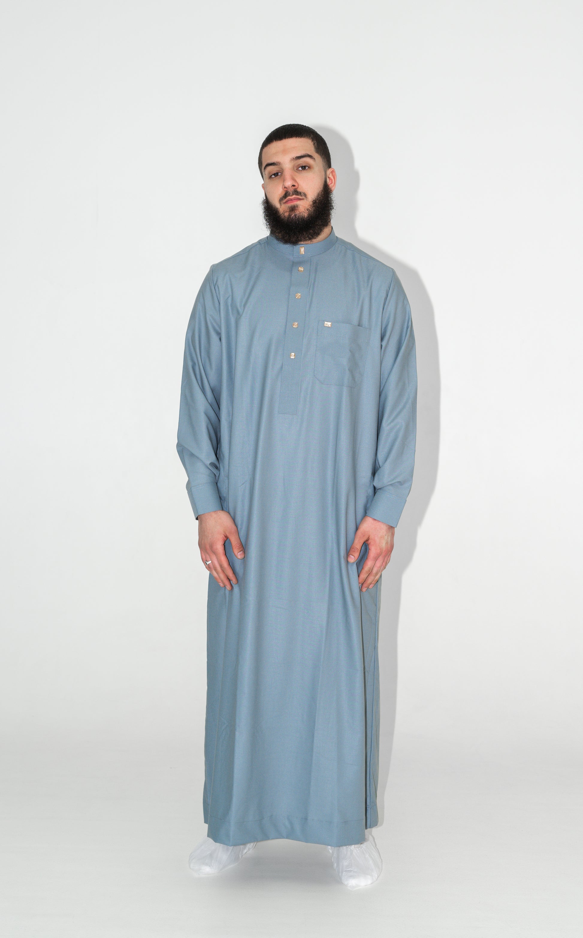 Qamis homme bleu clair Jamal Noor – vue face